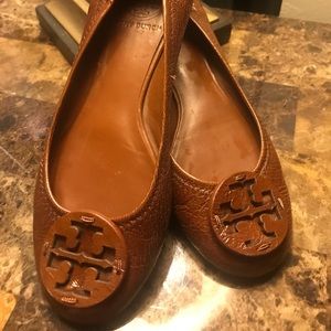 Tory Burch Cognac mini flats